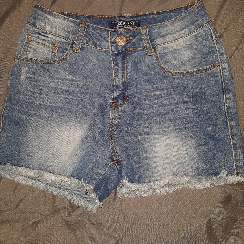 High waisted jean shorts